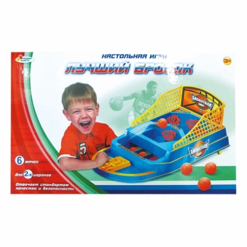 НАСТОЛЬНАЯ ИГРА "ИГРАЕМ ВМЕСТЕ" БАСКЕТБОЛ 78788 В РУСС. КОР. 42*26,5*7 СМ