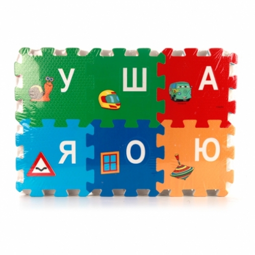 КОВРИК-ПАЗЛ "ИГРАЕМ ВМЕСТЕ" DISNEY "ТАЧКИ" С ВЫРЕЗАННЫМИ БУКВАМИ В ПАК. 45*5,5*30 СМ