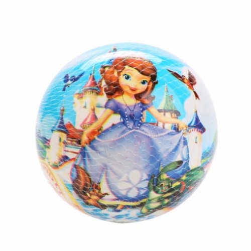 МЯЧ ПВХ "ИГРАЕМ ВМЕСТЕ" DISNEY. СОФИЯ ПРЕКРАСНАЯ. ПОЛНОЦВЕТ РАЗМЕР 23 СМ В СЕТКЕ