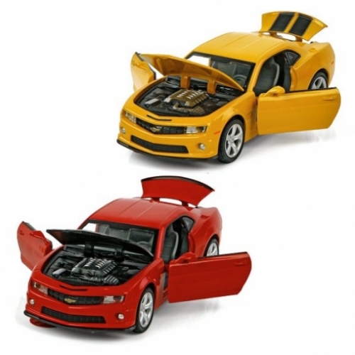 Машина мет. 1:32 Chevrolet Camaro, свет, звук, откр.двери, капот, багажник, цвета в ассорт., 15 см
