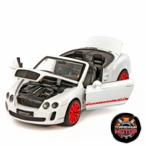 Машина мет. 1:32 Bentley Continental, свет, звук, откр.двери, капот, багажник, цвета в ассорт., 15 см артикул 870118