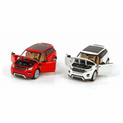 Машина мет. 1:32 Range Rover Evoque, свет, звук, откр.двери, капот, цвета в ассорт., 13 см