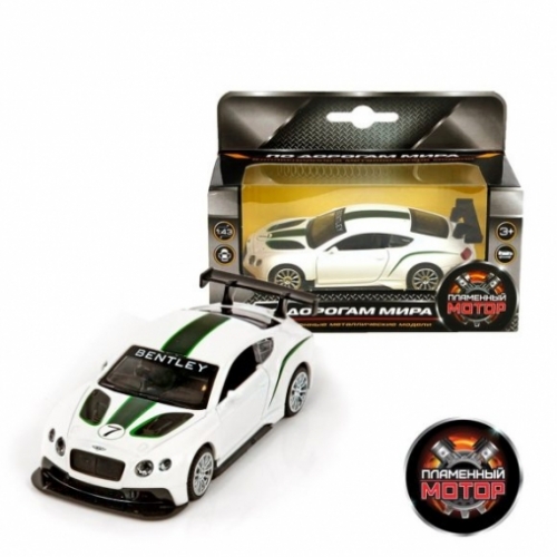 Машина мет. 1:43 Bentley Continental GT3, откр.двери, 12 см