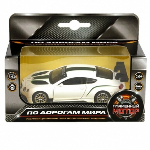 Машина мет. 1:43 Bentley Continental GT3, откр.двери, 12 см