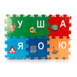 КОВРИК-ПАЗЛ "ИГРАЕМ ВМЕСТЕ" DISNEY "ТАЧКИ" С ВЫРЕЗАННЫМИ БУКВАМИ В ПАК. 45*5,5*30 СМ