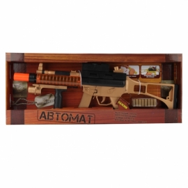 АВТОМАТ "ИГРАЕМ ВМЕСТЕ" НА БАТ. СВЕТ+ЗВУК, ВЫЛЕТАЮЩИЕ ГИЛЬЗЫ В РУСС. КОР. 61*24*5 СМ