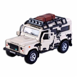 Машина мет. ин. 1:34 Landrover Defender Сафари, свет, звук, откр.двери, 15 см